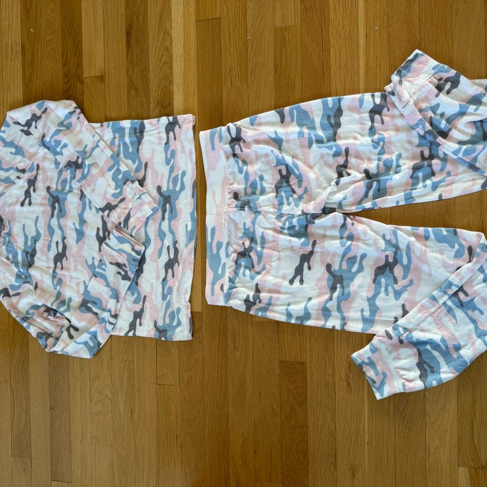 PJ Salvage Blue & Pink Camo Pajama Set Size S Soft Lounge Set - Picture 10 of 10